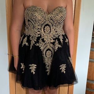 Black Gold Dress